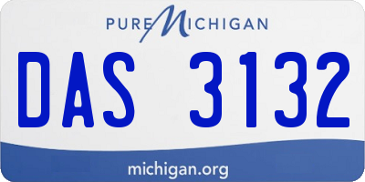 MI license plate DAS3132