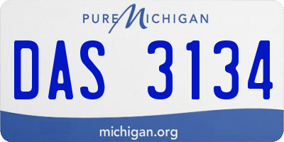 MI license plate DAS3134