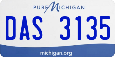 MI license plate DAS3135