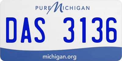 MI license plate DAS3136