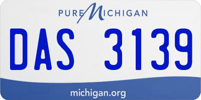MI license plate DAS3139