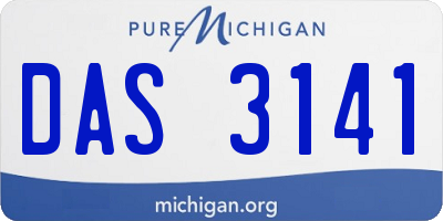 MI license plate DAS3141