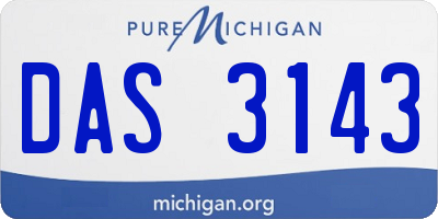 MI license plate DAS3143