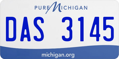 MI license plate DAS3145