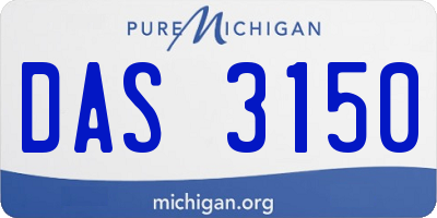 MI license plate DAS3150