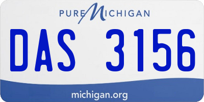 MI license plate DAS3156