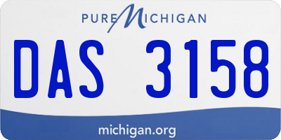 MI license plate DAS3158