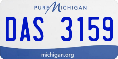 MI license plate DAS3159