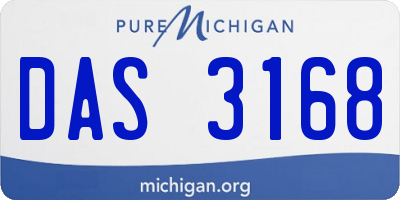 MI license plate DAS3168