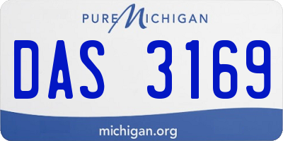 MI license plate DAS3169