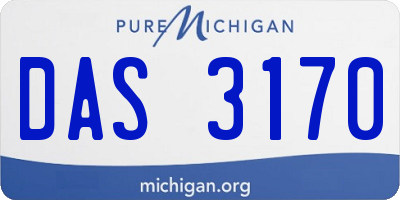 MI license plate DAS3170
