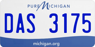 MI license plate DAS3175