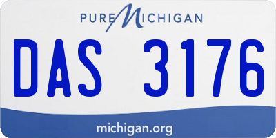 MI license plate DAS3176