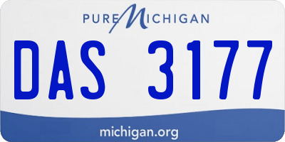 MI license plate DAS3177