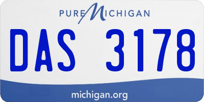 MI license plate DAS3178