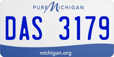 MI license plate DAS3179