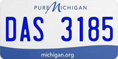 MI license plate DAS3185