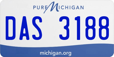 MI license plate DAS3188