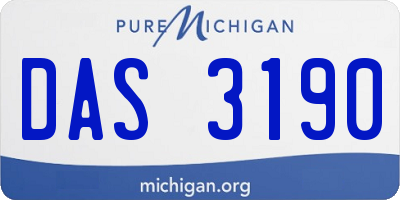 MI license plate DAS3190