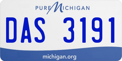 MI license plate DAS3191