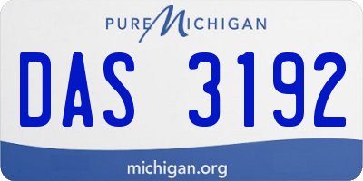 MI license plate DAS3192