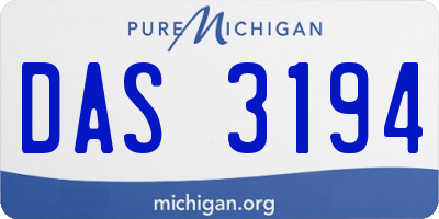 MI license plate DAS3194
