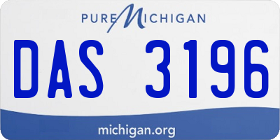 MI license plate DAS3196