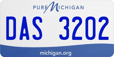 MI license plate DAS3202