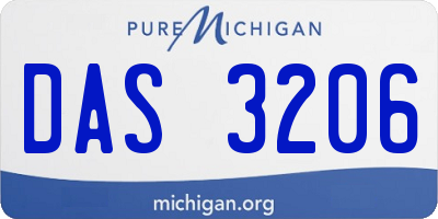MI license plate DAS3206