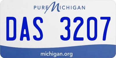 MI license plate DAS3207