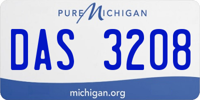 MI license plate DAS3208