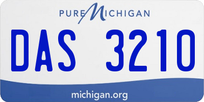 MI license plate DAS3210