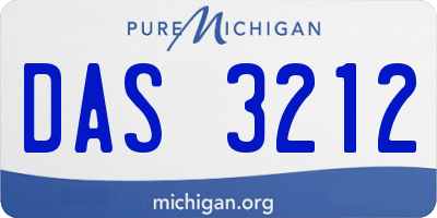 MI license plate DAS3212