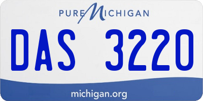 MI license plate DAS3220