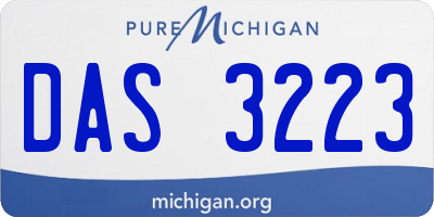 MI license plate DAS3223