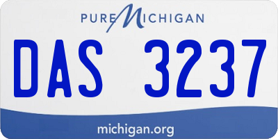 MI license plate DAS3237