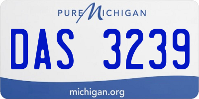 MI license plate DAS3239