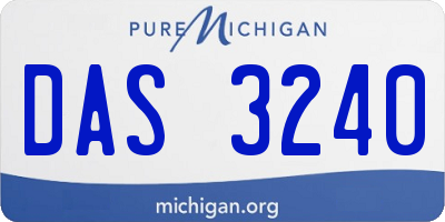 MI license plate DAS3240