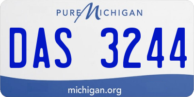 MI license plate DAS3244