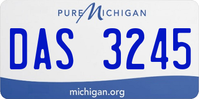 MI license plate DAS3245