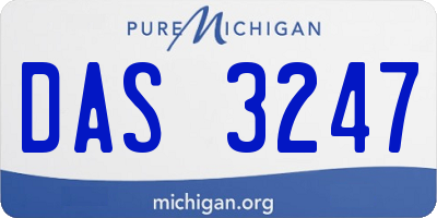 MI license plate DAS3247