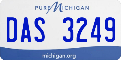 MI license plate DAS3249