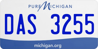MI license plate DAS3255