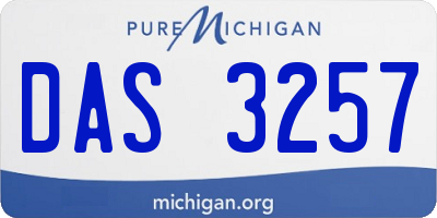 MI license plate DAS3257