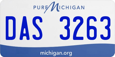 MI license plate DAS3263