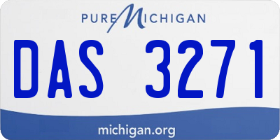 MI license plate DAS3271
