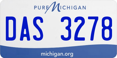 MI license plate DAS3278