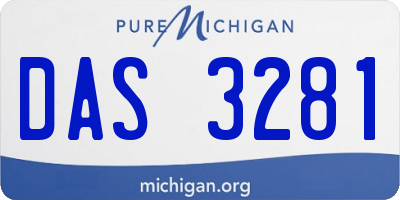 MI license plate DAS3281