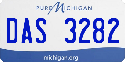 MI license plate DAS3282