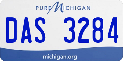 MI license plate DAS3284